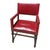 English Antique British Colonial Red Accent Chair For Sale - Image 3 of 7