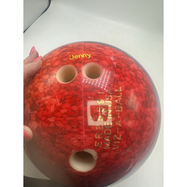 Vintage Decorative Coastal Bowling Ball For Sale - Image 4 of 6