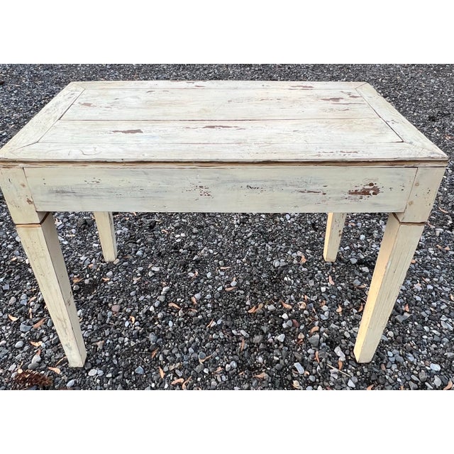 Gustavian Style Rustic Three Drawer Console Table For Sale - Image 11 of 12