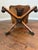 Antique h.w. Hull & Sons Quarter-Sawn Oak Swivel Desk Chair on Original Brass Casters For Sale - Image 9 of 12