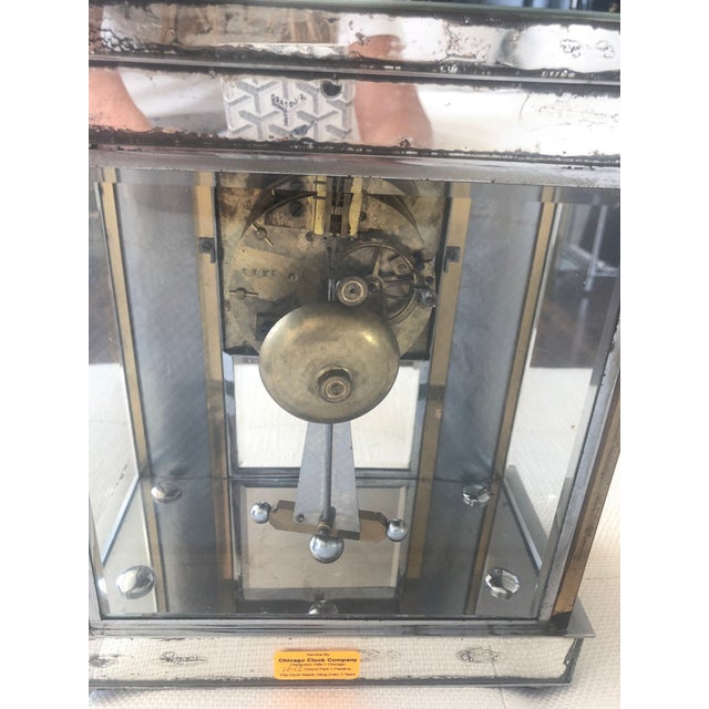 1930s Art Deco Mirrored Mantel Clock For Sale In Los Angeles - Image 6 of 11