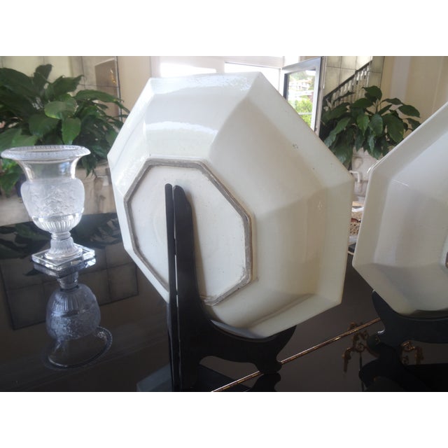 Late 20th Century Vintage Blanc De Chine Chargers Attributed to Dennis & Leen a Pair For Sale - Image 5 of 7