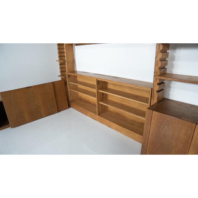 Large Bookshelf with Bench attributed to Guiseppe Rivadossi for Officina Rivadossi, Italy, 1970 For Sale - Image 17 of 18