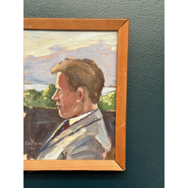 Fröding, Portrait, 1975, Oil on Canvas, Framed For Sale - Image 4 of 18