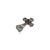 Gemstone Vintage Inspired Statement Silver Cross Brooch Pendant With Emerald & Diamond For Sale - Image 7 of 14