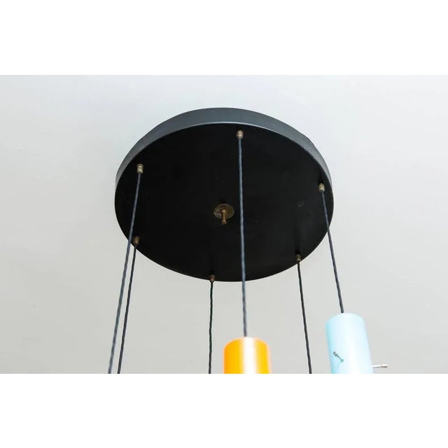 Italian Multicoloured Hanging Ceiling Lamp from Vistosi, 1950s For Sale - Image 9 of 12