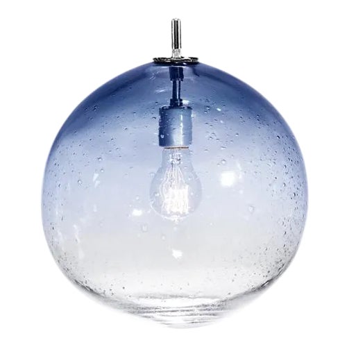 Solaris Pendant Light from the Fizz Collection in Steel Blue For Sale