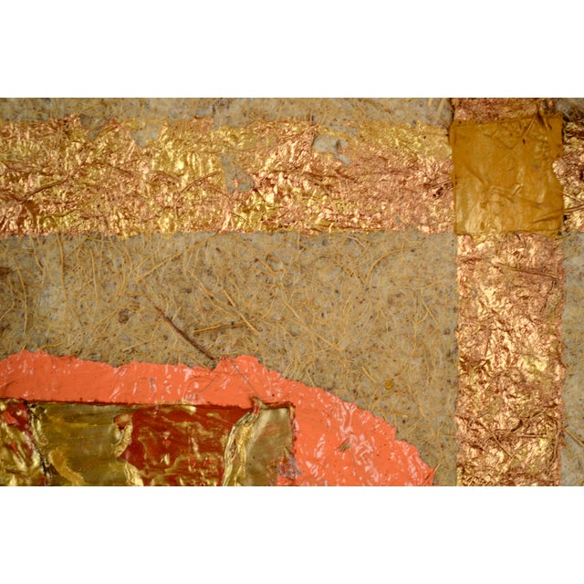 Contemporary "Elegance" Abstract Handmade Paper Composition by Marc Foster Grant For Sale - Image 3 of 8
