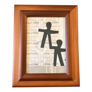 Contemporary Original Wayne Cunningham Abstract Collage Tabletop Frame For Sale