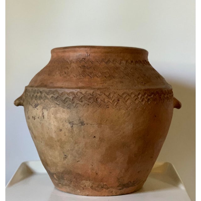 18th Century Terracotta Vessel, Vase, Planter With Two Handles For Sale - Image 6 of 13