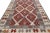 Modern Red Modern Kilim Flatweave Allover Geometric Wool Rug For Sale - Image 3 of 8