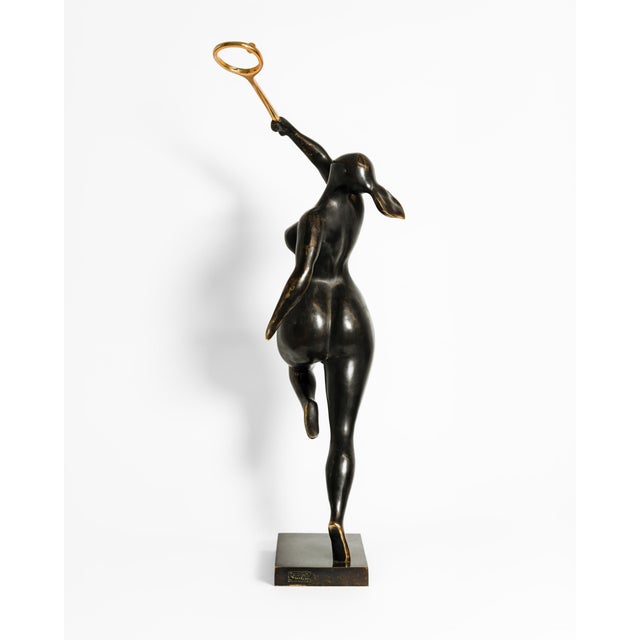 "The Tennis Player" Contemporary Bronze Sculpture For Sale - Image 4 of 6