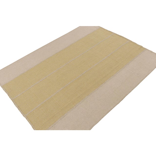 Handwoven in wool, an 8x10 Kilim from a bold new line of contemporary flatweaves by Rug & Kilim. On the Design: Connoting...