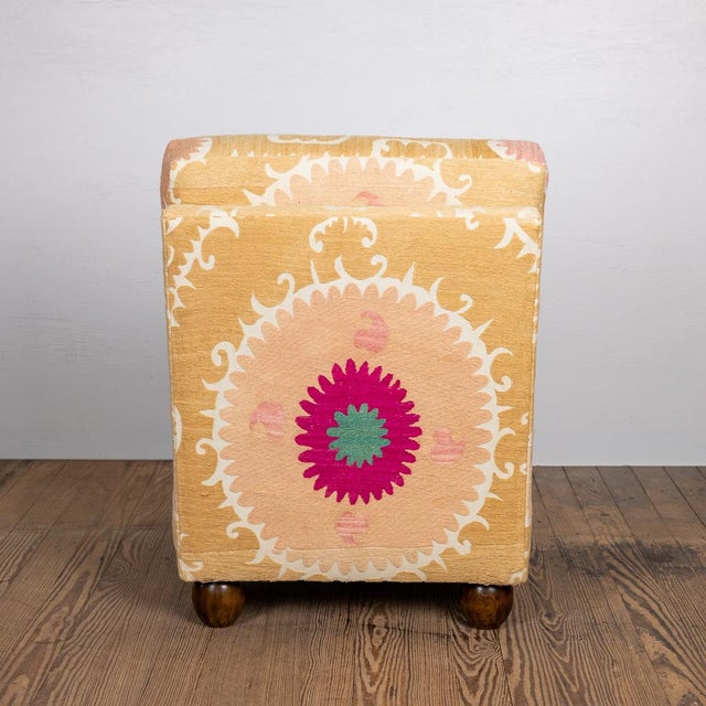 Slipper Chair Upholstered in Suzani For Sale In Houston - Image 6 of 7
