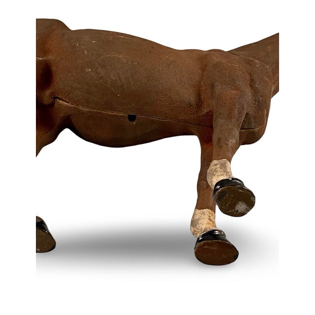 1940s Vintage Hubley Cast Iron Derby Horse 1940’s For Sale - Image 5 of 9