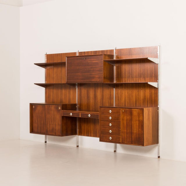 Mid-Century Modern Italian Wall Unit by George Coslin for 3V Arredamenti, 1960s For Sale - Image 4 of 18
