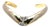 14k Yellow Gold Open Cuff Diamonds Inlaid Letter "L" Bangle For Sale