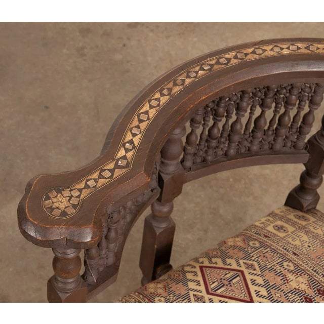 Early 20th Century Syrian Mop Inlaid Corner Chairs- Set of 4 For Sale In Dallas - Image 6 of 6