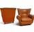 Copper A Pair of Vintage 1935 Frits Henningsen Style Wingback Armchairs. For Sale - Image 8 of 10