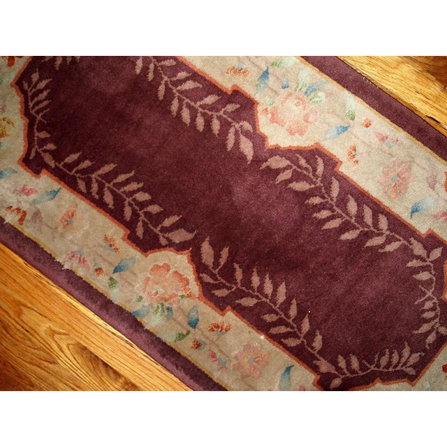 1920s Handmade Antique Art Deco Chinese Rug For Sale - Image 4 of 5