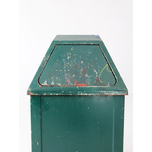 Mid Century Industrial Waste Bin For Sale - Image 12 of 18
