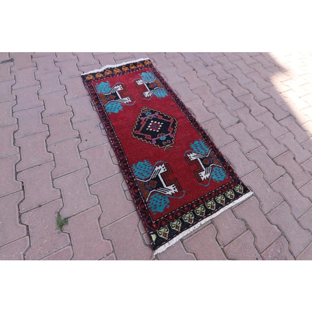 1970s Rustic Red Oriental Hand Knotted Wool Rug For Sale - Image 9 of 13
