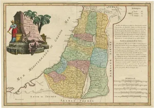 Map of the Holy Land Showing the Twelve Tribes of Israels, 1782