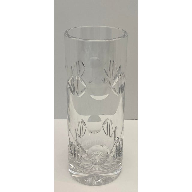White Tiffany & Co. Hand-Cut Crystal Vase, Modern Decorative Glass, 8" H For Sale - Image 8 of 8