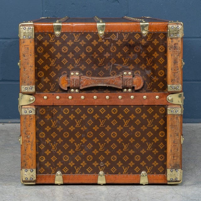 20th Century Wardrobe Trunk in Monogram Canvas from Louis Vuitton, France, 1930 For Sale - Image 9 of 18