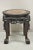 Antique Chinese Carved Hardwood Foo Dog Marble Top 18" Plant Stand Side Table For Sale - Image 10 of 11
