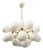 21st Century Ovale Natural Brass Glossy White Murano Sputnik Chandelier by Fabio LTD For Sale