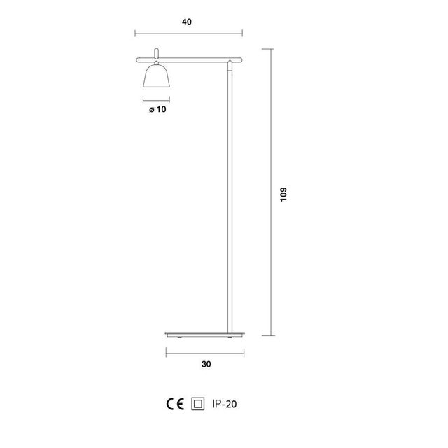 Black Matte and Golden Glossy Cup Lighto P Floor Lamp by Jaime Hayon for Parachilna For Sale - Image 9 of 11
