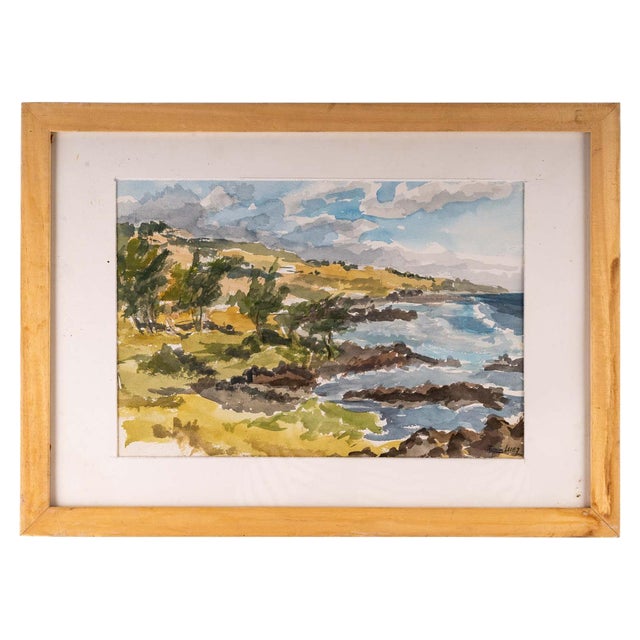 Seaside, 20th Century, Watercolor For Sale