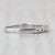 2010s 0.15ctw Diamond Stackable Ring 18k White Gold Wedding Band Size 7 For Sale - Image 5 of 8