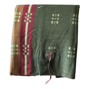 1900s Antique Wool Horse Blanket English Equestrian Decor