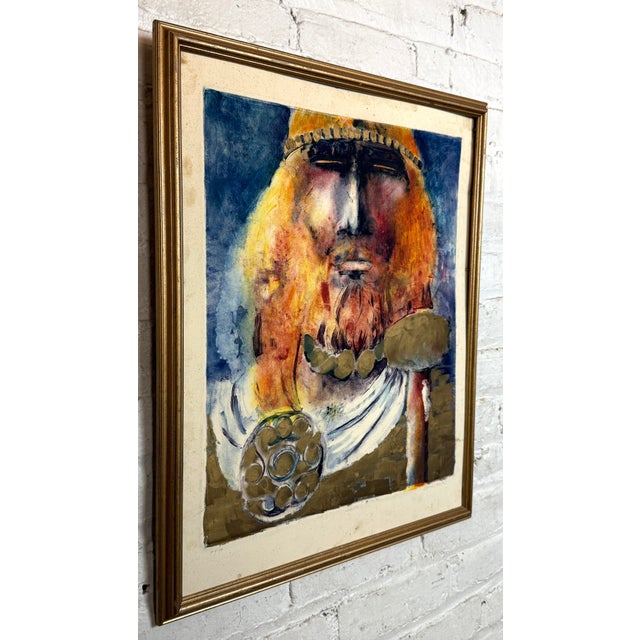 This piece is title "Thor" by Carolinn Beck. The piece mixes watercolors and acrylic paints to create a fluid yet textured...
