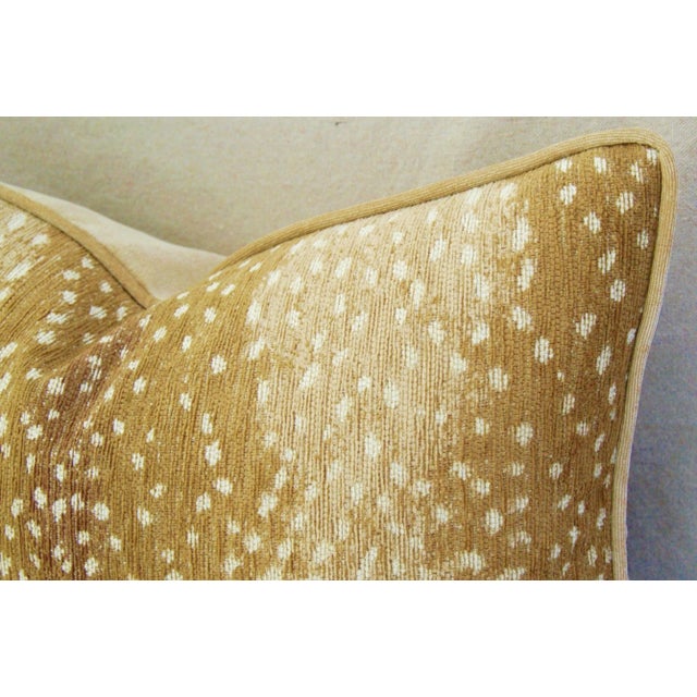 Textile Christmas Deer Fawn Spot Velvety Feather/Down Pillows 21" X 18" - Pair For Sale - Image 7 of 8