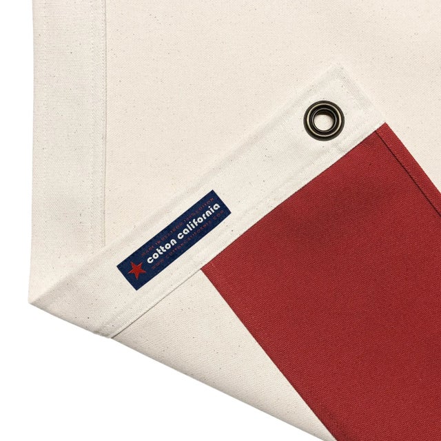 2020s Large "California Republic" Cotton Canvas Flag For Sale - Image 5 of 5