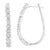 Crafted in cool sterling silver, these stunning hoop earrings feature 1/4ct TDW of diamonds. Each hoop features glittering...