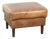 Vintage Cowhide Leather Ottoman For Sale