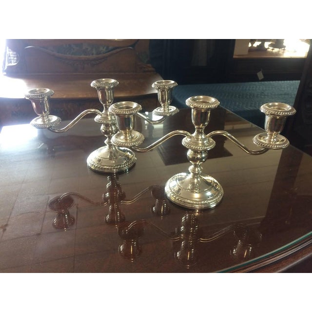 Gorham Weighted Sterling Candelabra, the Pair For Sale - Image 6 of 6