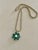 Emerald and Solitaire Diamonds Flower Pendant Necklace 14 Karat Yellow Gold For Sale - Image 4 of 18
