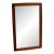 Vintage Danish Modern Teak Wall Mirror Mid Century Scandinavian Rectangular Mirror For Sale