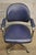 Mid-Century Modern Vintage Chromcraft Mid Century Modern Blue Vinyl Rolling Office Desk Chair (B) For Sale - Image 3 of 12