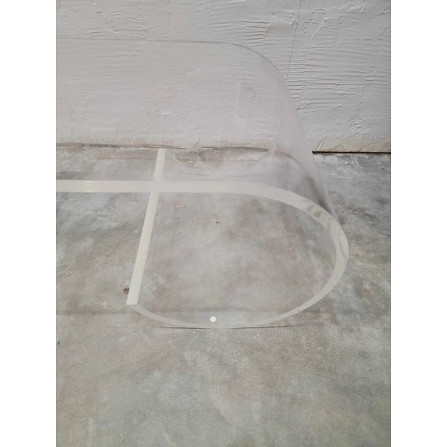 1970s Vintage Lucite Scroll Coffee Table For Sale In Charleston - Image 6 of 9