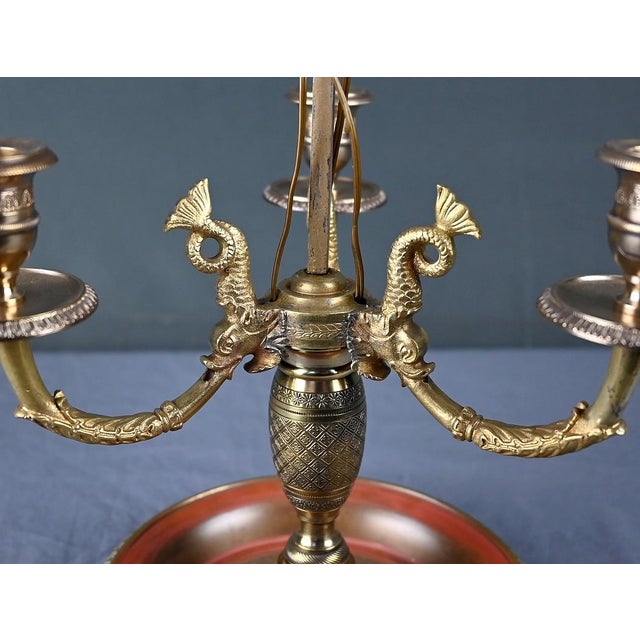 Early 20th Century Restoration Bronze Bouillotte Lamp For Sale - Image 15 of 18