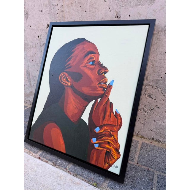 Emanuel Romano Deep Reverie, Acrylic on Canvas, Emmanuel Akolo, 2025, Realism, Contemporary Wall Art For Sale - Image 4 of 6