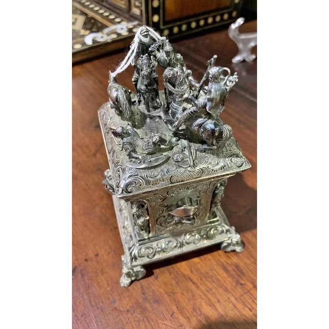 Silver box austria-hungary 18th century in silver with profuse decoration inspired by the crimean war, in which russia...