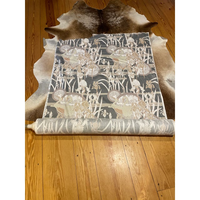 Mid-Century Modern Vintage 1970's Cohama Flamingo Fabric Bolt 18 Yards For Sale - Image 3 of 8