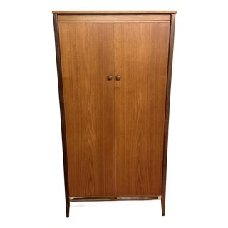 A. Younger Vintage Mid-Century Teak Wardrobe Armoire For Sale